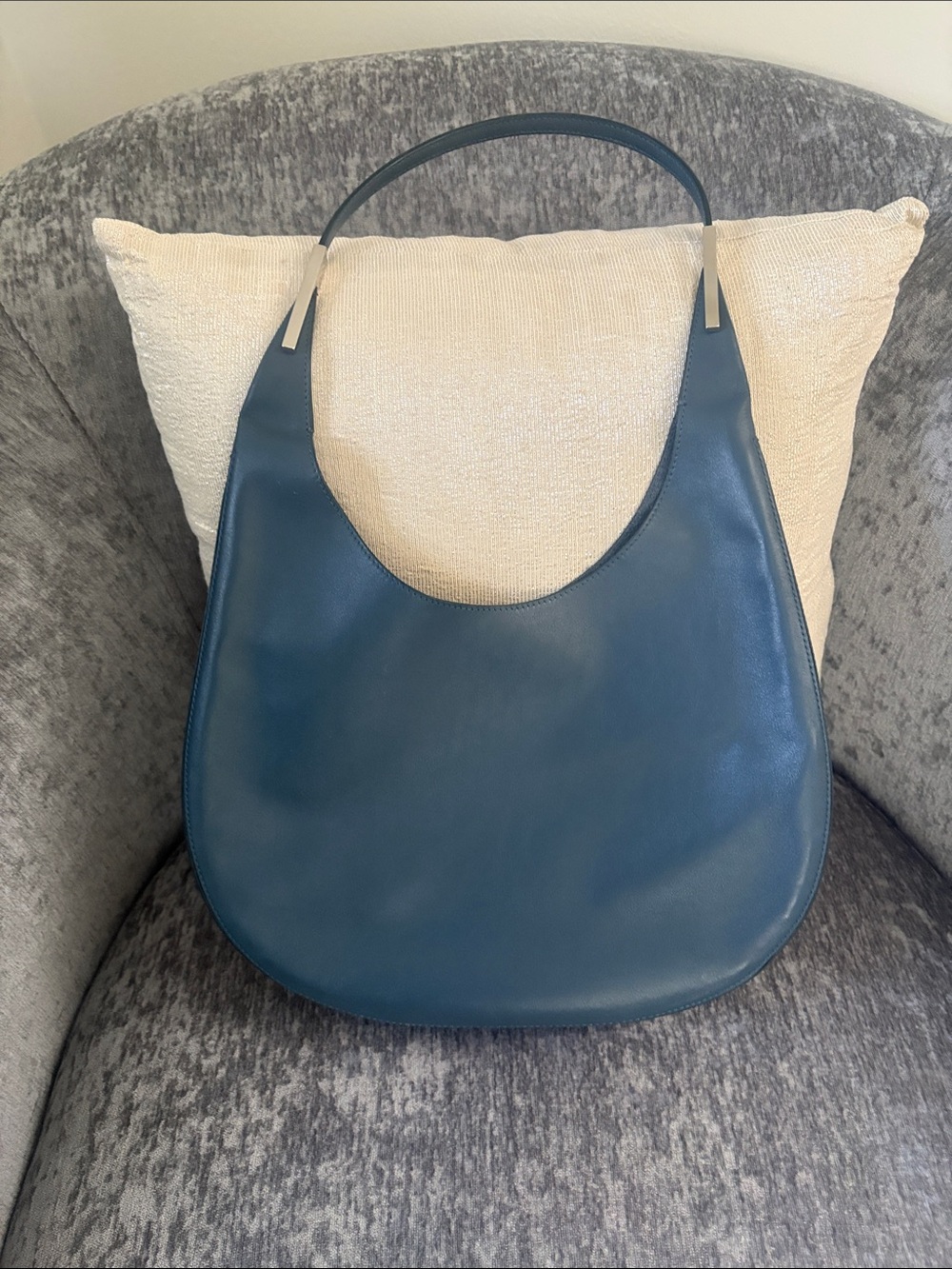 Savette Black Leather Hobo Bag